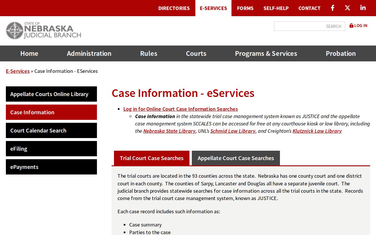 Merrick County court docket Nebraska JUSTICE case information
