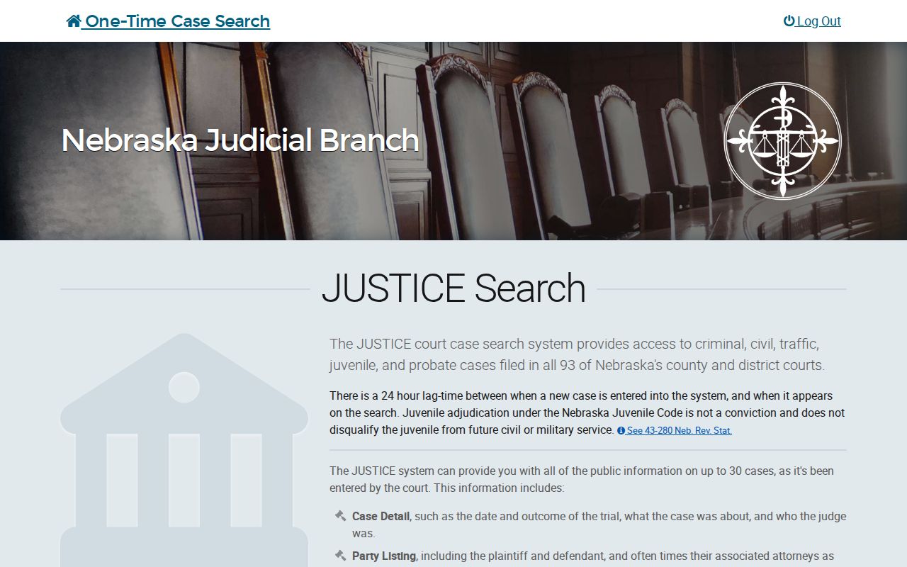 Merrick County court docket JUSTICE name search