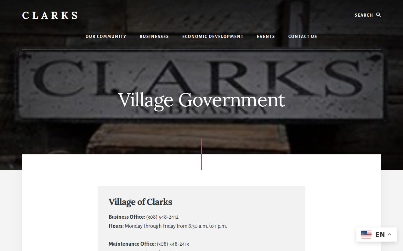 Clarks court docket village government office