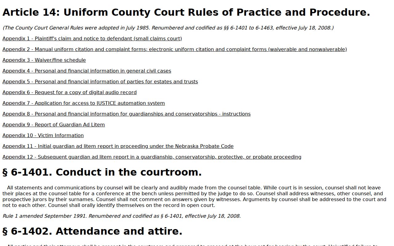 Merrick County court record search County Court local rules reference